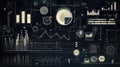 Analyzing complex data with charts and graphs display Royalty Free Stock Photo