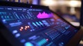 Analyzing data on interactive digital screen