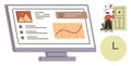 Analyzing Data on Screen with Secure Access and Time Monitoring Royalty Free Stock Photo