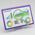 Analyzing data trends with visual tools on a computer screen Royalty Free Stock Photo