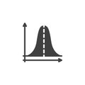 Analyzing diagram graph vector icon