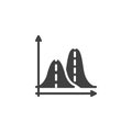 Analyzing diagram graph vector icon