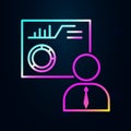 Analyzing, document, worker nolan icon. Simple thin line, outline vector of team work icons for ui and ux, website or
