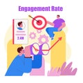 Analyzing Engagement Rate Vector Illustration Royalty Free Stock Photo