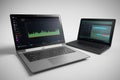 Analyzing the Future A Laptop with Analytical Data.AI Generated