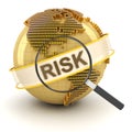 Analyzing global financial risk, 3d render Royalty Free Stock Photo