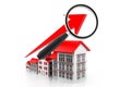 Analyzing the housing market graph Royalty Free Stock Photo