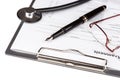Anamnesis form on the clipboard Royalty Free Stock Photo