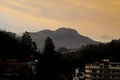 Anamudi at dusk, the highest peak in South India at an elevation of 2,695 metres 8,842 ft in Munnar, Kerala State, India