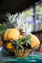 Ananas Victoria ile de la rÃÂ©union fruit tradition naturel Royalty Free Stock Photo