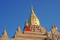 Ananda Temple White Ancient Pagoda at Bagan , Mandalay , Myanmar is best famous landmark - Travel asia backpacking