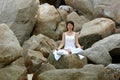 Ananda Yoga on the rock