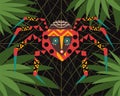 anansi african spider deity in the jungle Royalty Free Stock Photo
