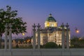 Ananta Samakhom Throne Hall is a royal reception hall with twilight sky