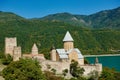 Ananuri ancient church castle in georgia Royalty Free Stock Photo
