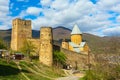 Ananuri castle complex on the Aragvi River in Georgia Royalty Free Stock Photo