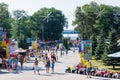 ANAPA, RUSSIA - JULY 15: Attractions in the city amusement park