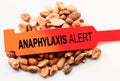 Anaphylaxis Alert Peanuts Royalty Free Stock Photo