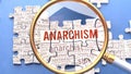 Anarchism being closely examined Royalty Free Stock Photo