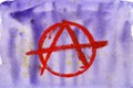 Anarchist Symbol on Cosmic Canvas