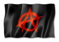 Anarchy flag isolated on white