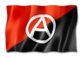 Anarchy flag isolated on white