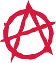 Anarchy icon vector vector