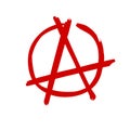 Anarchy. Letter A in the circle. Symbol of chaos