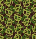Anarchy Military pattern seamless. Punk Soldier texture. lack of organized power Army background