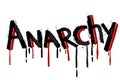 Anarchy. Punk\'s not dead. Vector isolated grunge lettering.