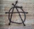anarchy sign painted Royalty Free Stock Photo
