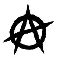 Anarchy symbol black Royalty Free Stock Photo