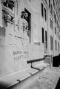 Black Lives Matter Spray Painted on Ohio Supreme Court Building in Downtown Columbus After Protests of the Death of George Floyd