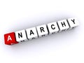 anarchy word block on white Royalty Free Stock Photo