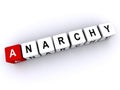 anarchy word block on white Royalty Free Stock Photo