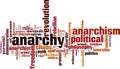 Anarchy word cloud Royalty Free Stock Photo