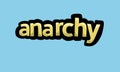 ANARCHY writing vector design on a blue background Royalty Free Stock Photo