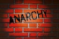 Anarchy Written on Brick Wall Royalty Free Stock Photo