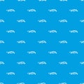 Anarhichas fish pattern seamless blue Royalty Free Stock Photo