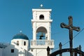 The Anastasi Church against the Santorini caldera, Santorini, Greece