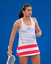 Anastasija Sevastova celebrates a point