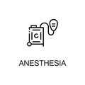 Anasthesia flat icon or logo for web design
