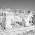 anatolia pamukkale old construction in asia turkey the colum