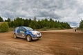 Anatoliy Kosarev drives a blue Citroen car