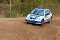 Anatoliy Kosarev drives a blue Citroen car