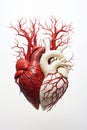 Anatomical heart hugging Royalty Free Stock Photo
