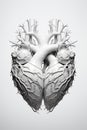 Anatomical heart hugging Royalty Free Stock Photo