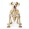 Anatomical Model of a Dog Skeleton Isolated on White Background. Generative ai Royalty Free Stock Photo