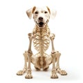 Anatomical Model of a Dog Skeleton Isolated on White Background. Generative ai Royalty Free Stock Photo