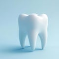 Anatomical Model of Molar Tooth on Blue Royalty Free Stock Photo